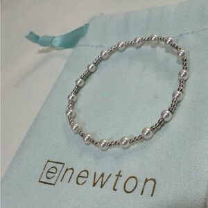 enewton Silver Bracelet with White Pearls